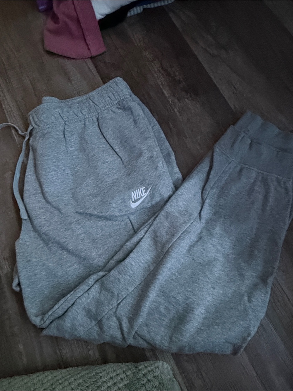 Nike Gray Sweatpants with White Swoosh